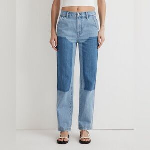 Madewell NWT 90s Straight Jean Size 25 in Hazelfern Wash: Shadow-Panel Edition